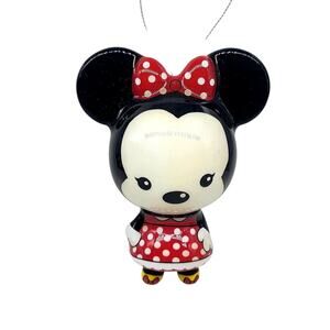 Disney Minnie Mouse Christmas Ornament Red White Polka Dot Bow Skirt CL4